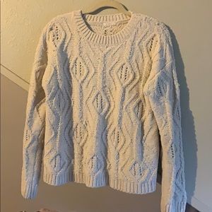 Loose knit light cream sweater